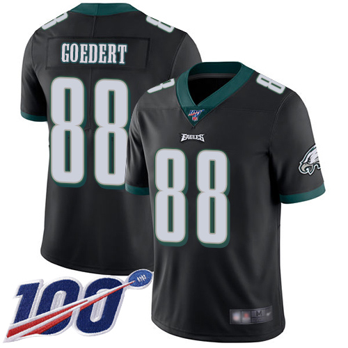 Men Philadelphia Eagles #88 Dallas Goedert Black Alternate Vapor Untouchable NFL Jersey Limited Player